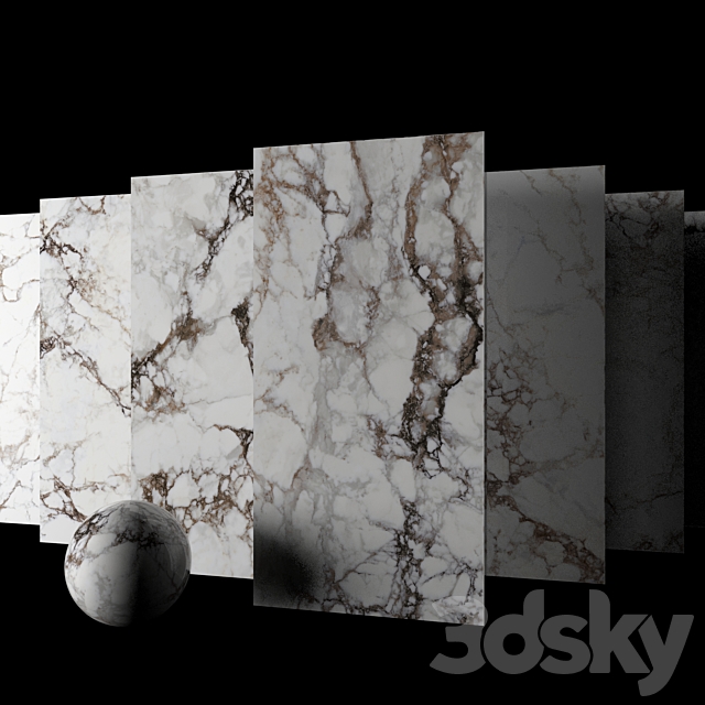 Marble Set Museum Breccia Set 2 3DS Max Model - thumbnail 2