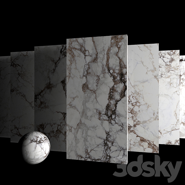 Marble Set Museum Breccia Set 2 3DS Max Model - thumbnail 3