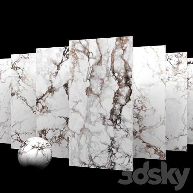 Marble Set Museum Breccia Set 2 3DS Max Model - thumbnail 4