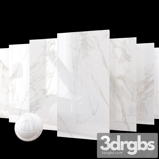 Marble set museum torano gold set 1 3dsmax Download - thumbnail 1