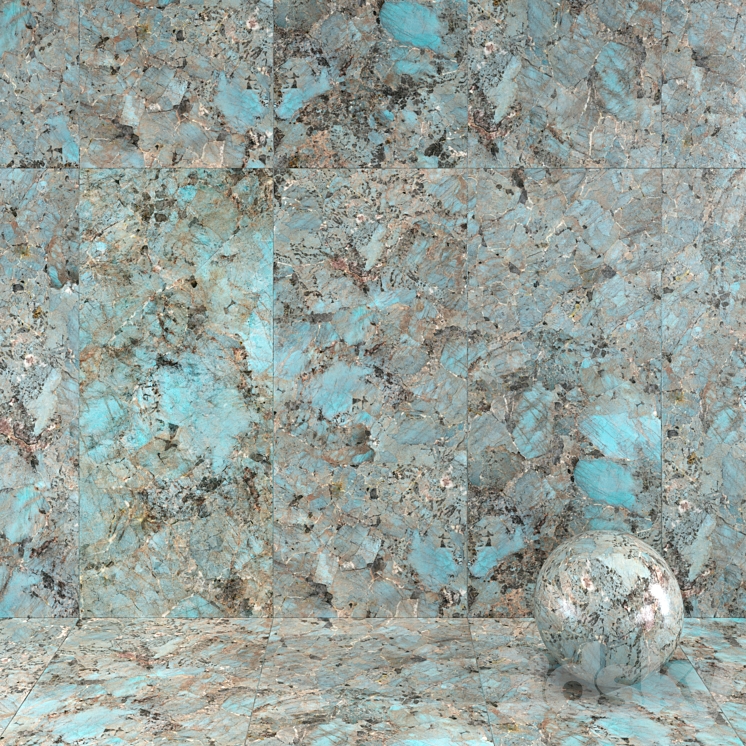 Marble tiles Amazonite 3DS Max Model - thumbnail 1