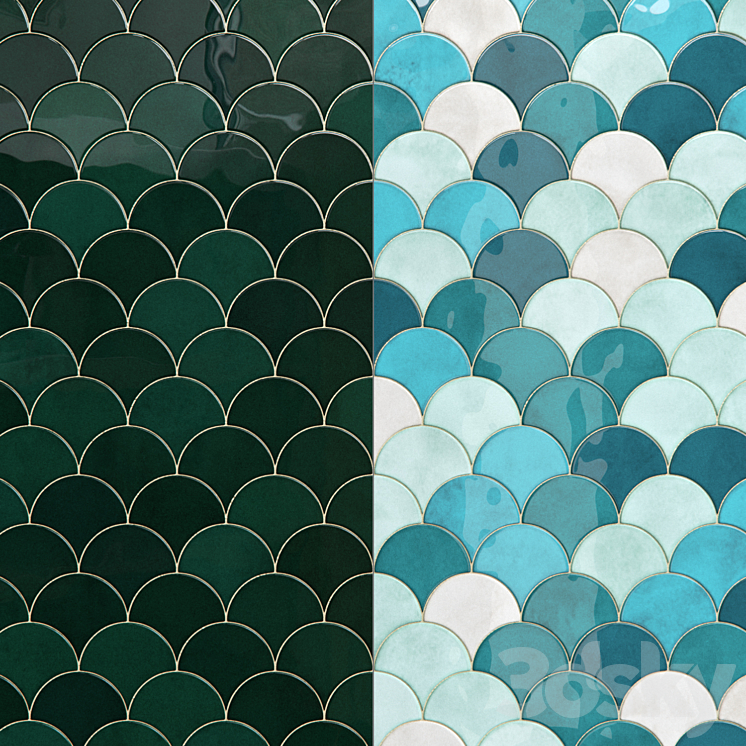 MK.SHADES MIX (fish tiles) 3DS Max - thumbnail 1