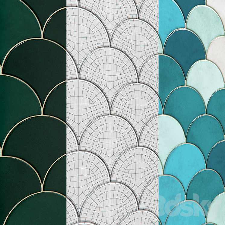 MK.SHADES MIX (fish tiles) 3DS Max - thumbnail 2