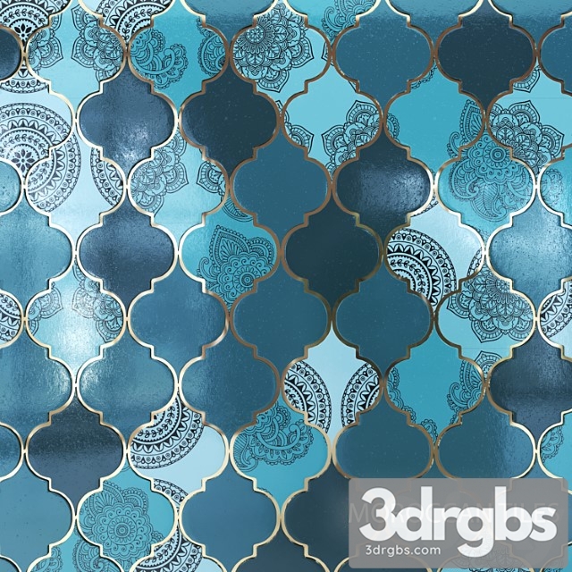 Moroccan tiles 03 3dsmax Download - thumbnail 1