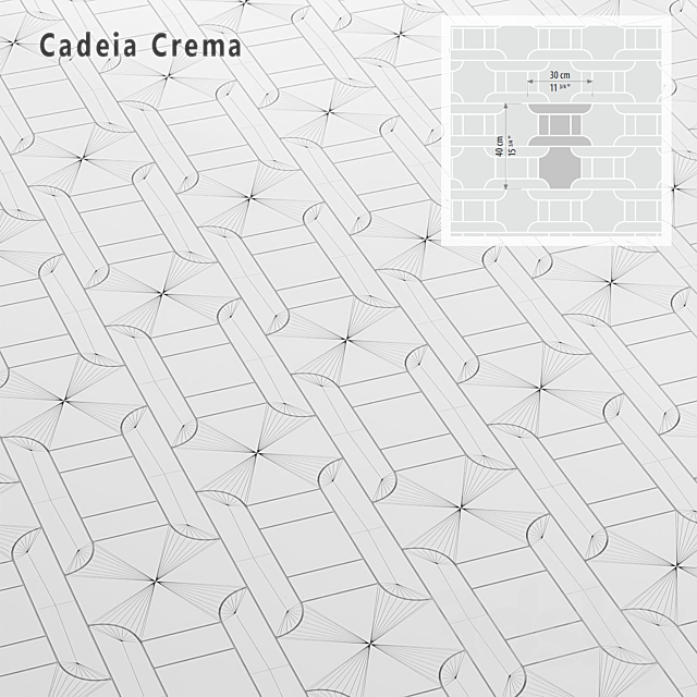 Mosaic Sicis SiciStone Cadeia Crema 3DS Max Model - thumbnail 2