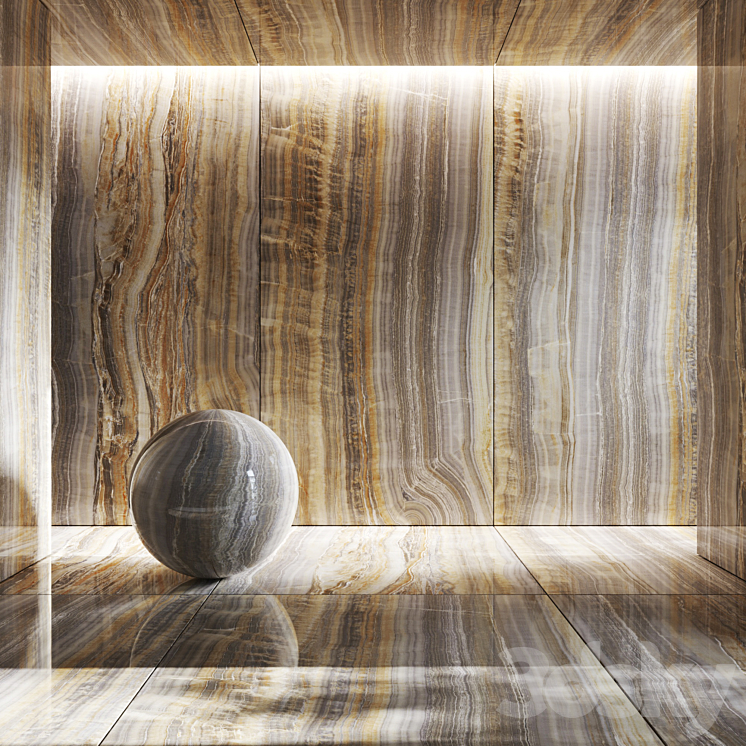 Onyx porcelain stoneware Onice Grigio 3DS Max Model - thumbnail 1