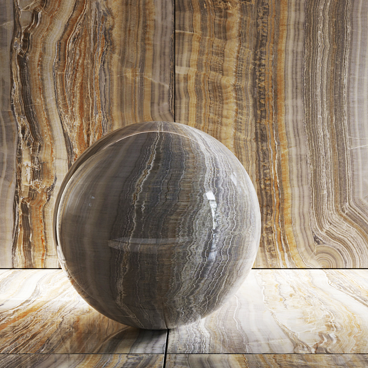 Onyx porcelain stoneware Onice Grigio 3DS Max - thumbnail 2