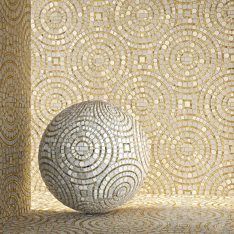 Orson Handmade Mosaic Tile by New Ravenna 3DS Max Model - thumbnail 1