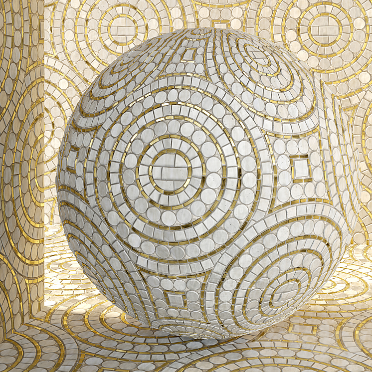 Orson Handmade Mosaic Tile by New Ravenna 3DS Max - thumbnail 2