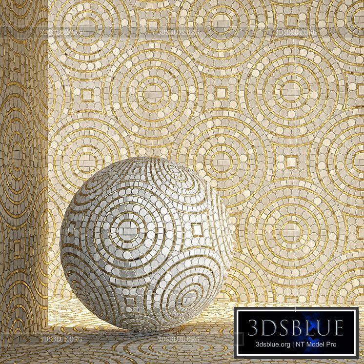 Orson Handmade Mosaic Tile by New Ravenna 3DS Max - thumbnail 3