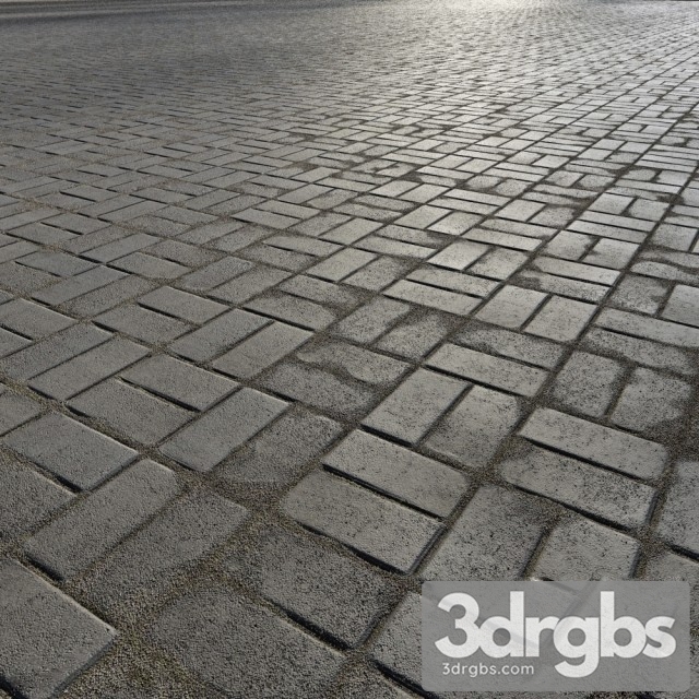 Paving Bricks Gray 3dsmax Download - thumbnail 1