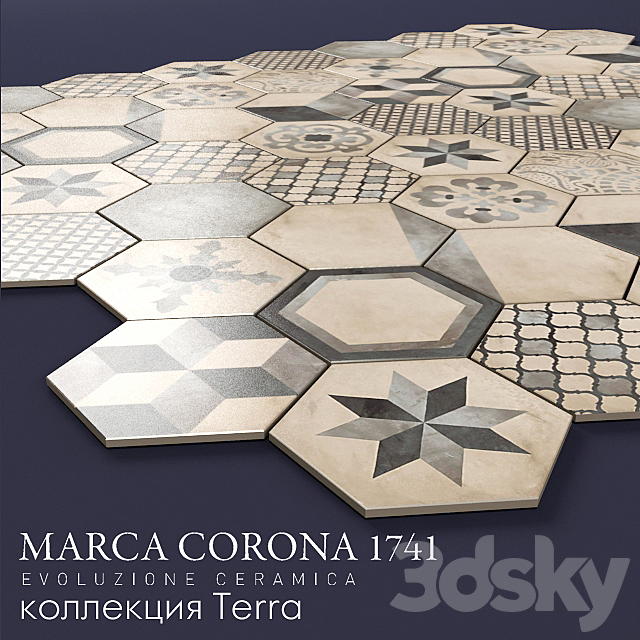 Porcelain Marca Corona Terra 3DS Max Model - thumbnail 2