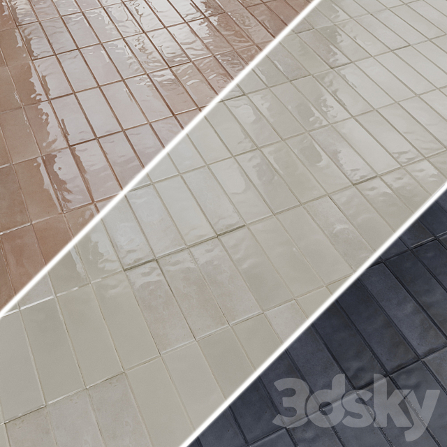 Porcelain stoneware tiles EQUIPE COCO 5×15 3DS Max Model - thumbnail 2