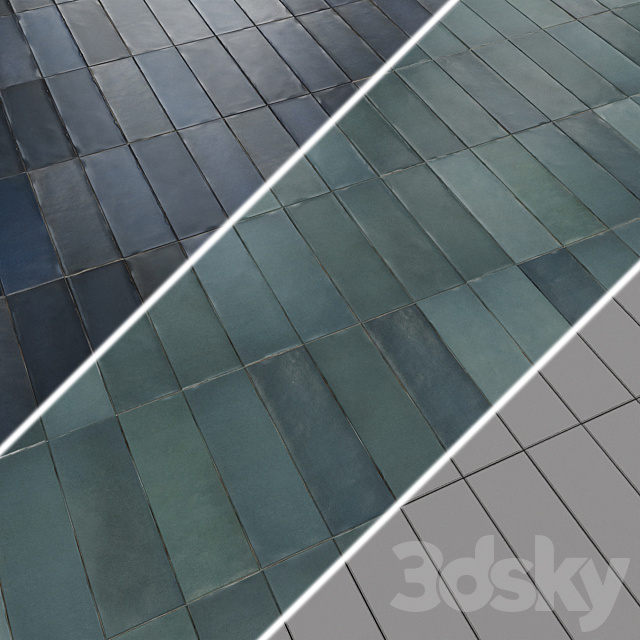 Porcelain stoneware tiles EQUIPE MAGMA 6.5×20 cm 3DS Max Model - thumbnail 7