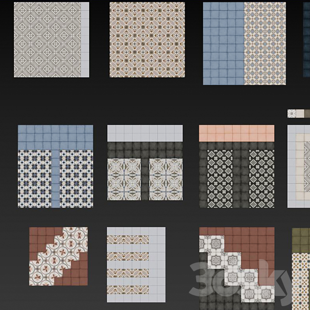 Porcelain tile collection EQUIPE ART NOUVEAU _ EKIPE AR NUVO 20×20 3DSMax File - thumbnail 4