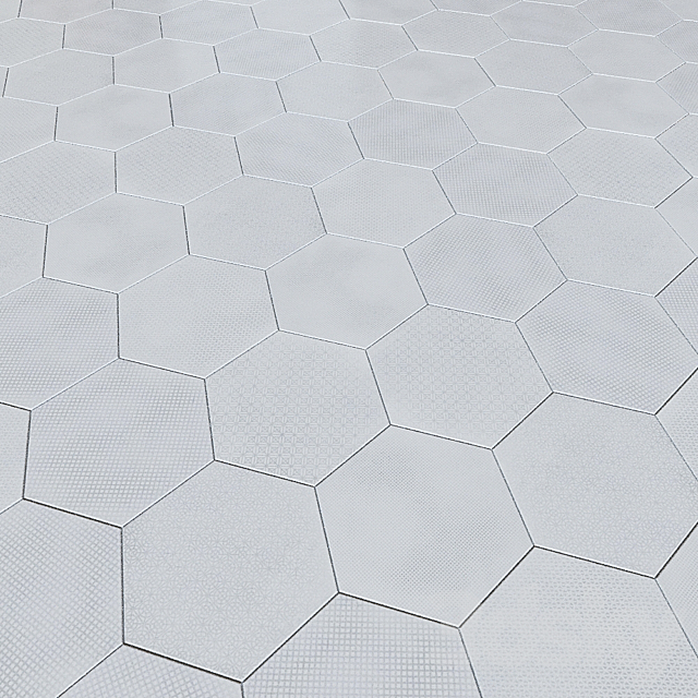 Porcelain tile EQUIPE URBAN Hexagon Melange 5 options 3DS Max Model - thumbnail 3