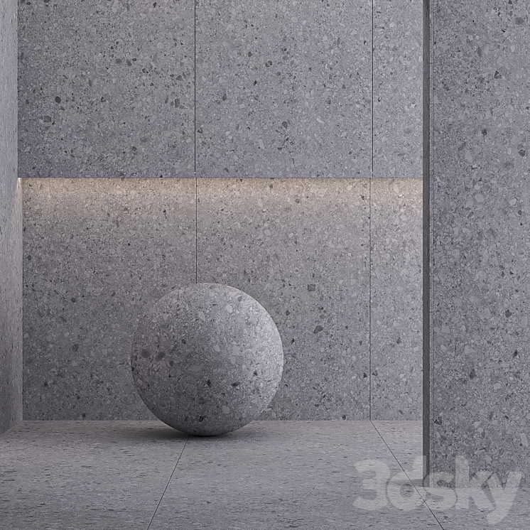 Porcelain tile Laminam CEPPO DI BRECCIOLA GRIGIO. 3000×1000 mm. 3DS Max - thumbnail 1