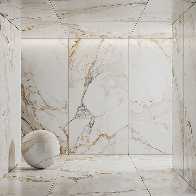 Porcelain tile Laparet Calacatta Borgini 3ds Max - thumbnail 1