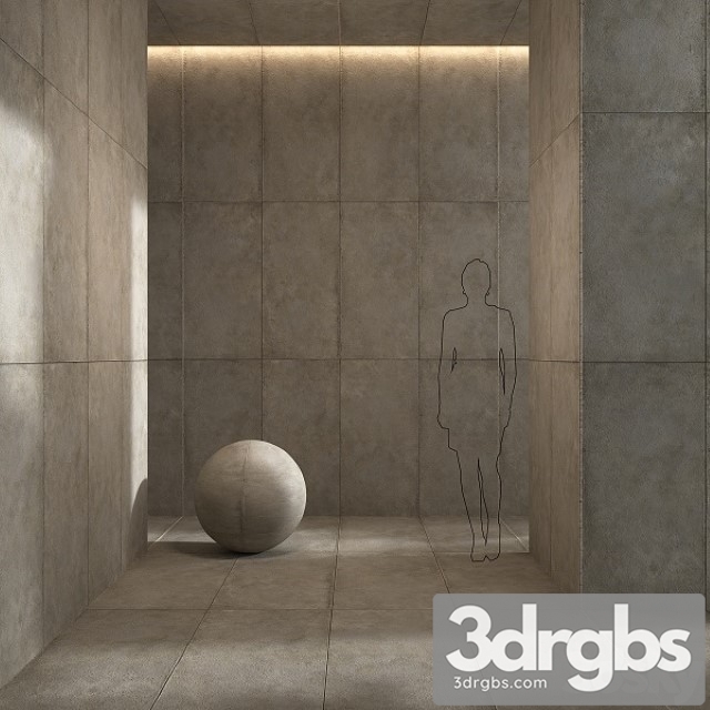 Porcelain Tile Roc Ancien Roc Blanc 3dsmax Download - thumbnail 1