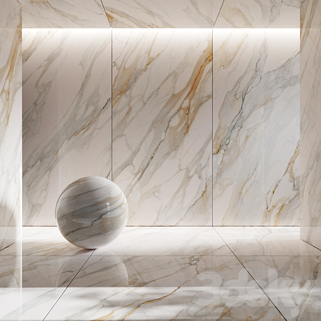 Porcelain tiles Laparet Calacatta Roma 1 3ds Max - thumbnail 1