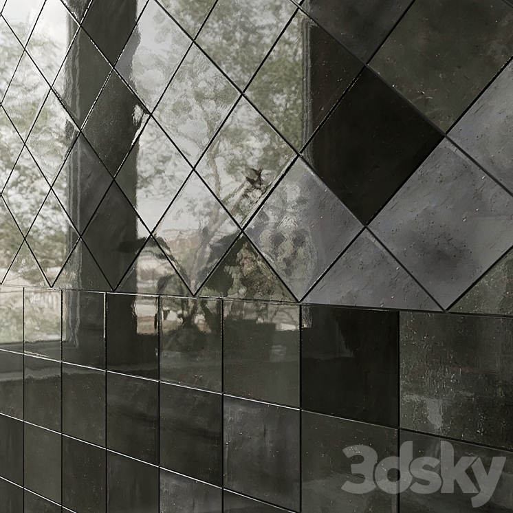 Porcelain Wall & Floor Tile Artisan Mosaic 3DS Max Model - thumbnail 1