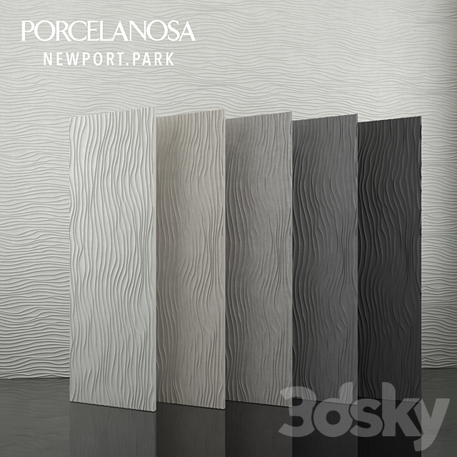 PORCELANOSA NEWPORT PARK tile wave 3DSMax File - thumbnail 1