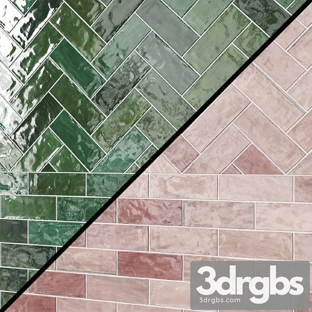 Portmore 3×8 glazed ceramic tile 3dsmax Download - thumbnail 1