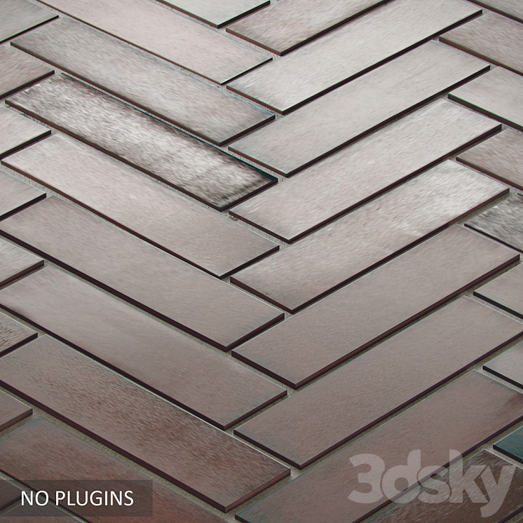 Realistic herringbone tile (no plugins) 3DS Max - thumbnail 2