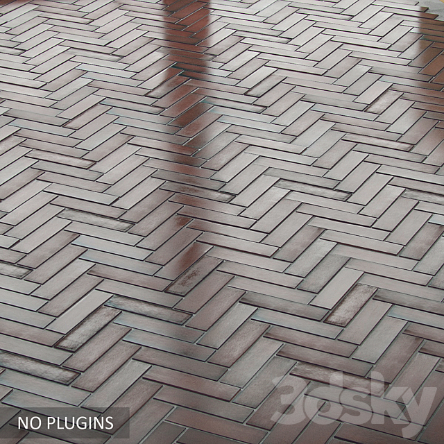 Realistic herringbone tile (no plugins) 3DSMax File - thumbnail 1