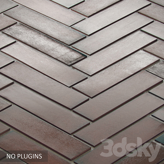 Realistic herringbone tile (no plugins) 3DSMax File - thumbnail 2