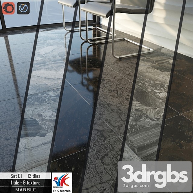 Rk marble set 01 3dsmax Download - thumbnail 1