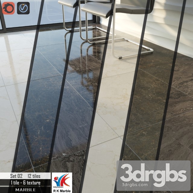 RK Marble Set 02 3dsmax Download - thumbnail 1