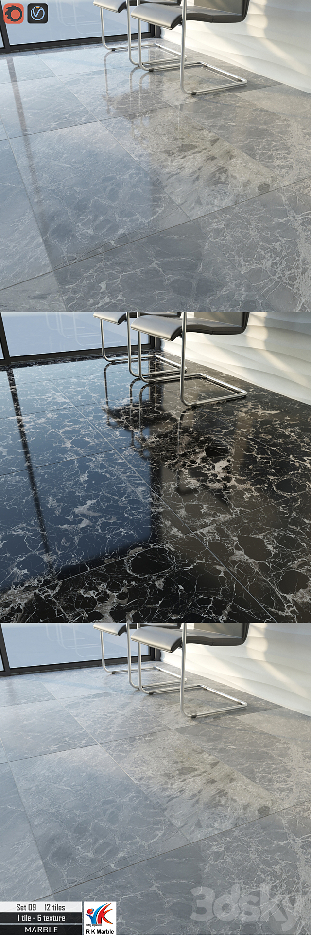 RK Marble Set 09 3ds Max - thumbnail 3