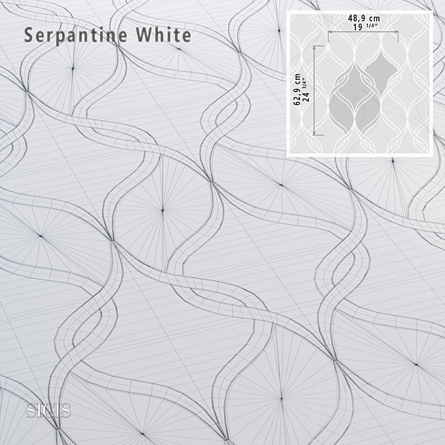 Sicis SiciStone Serpantine white 3ds Max - thumbnail 2