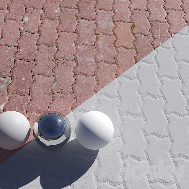 Sidewalk tile_1 3DS Max Model - thumbnail 2