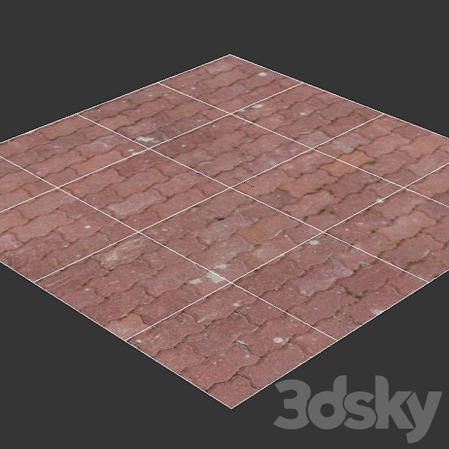 Sidewalk tile_1 3DS Max Model - thumbnail 3