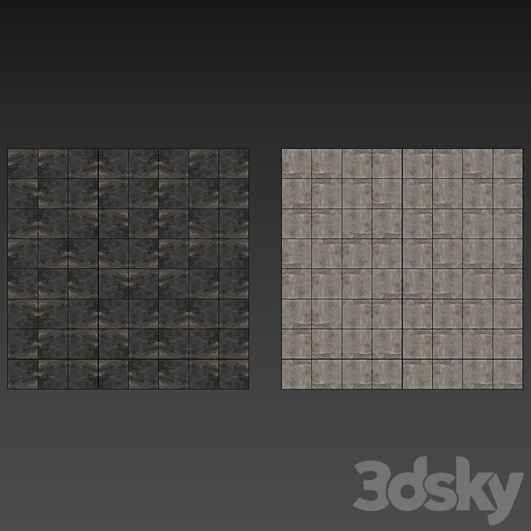 Stone Set 58 – Bundle \/ 2 types: Black Slate & Brown Slate \/ 2K 3DS Max Model - thumbnail 2