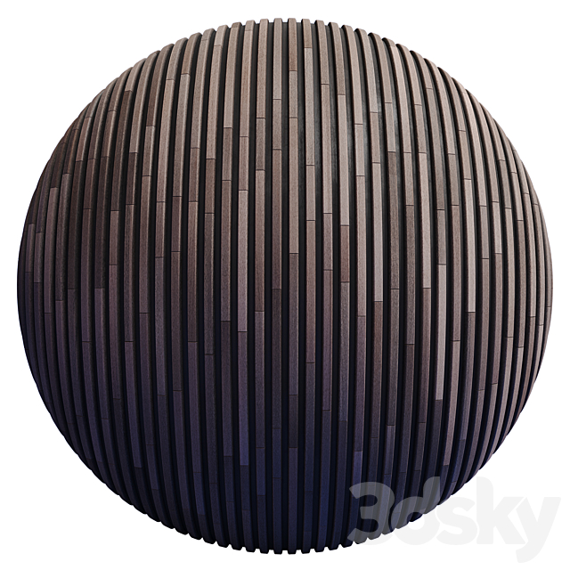 Striped Wood Panel J _ PBR _ PNG _ 4K 3DS Max Model - thumbnail 3