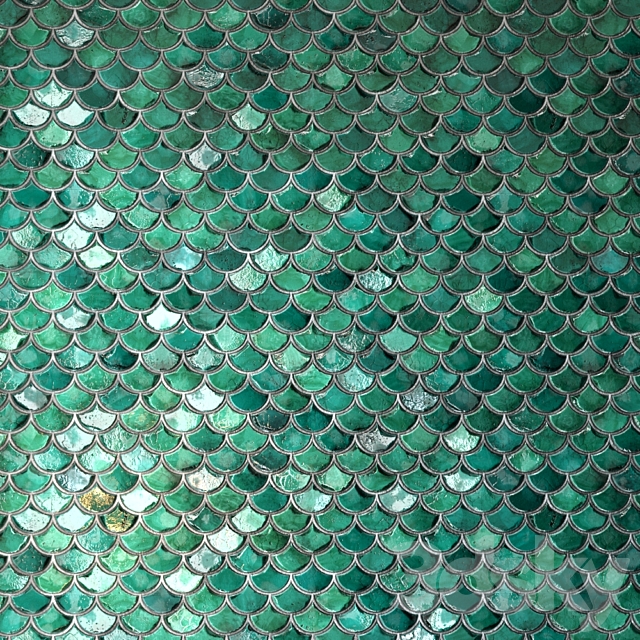 Teal Tile PBR Material-09 3DS Max Model - thumbnail 2