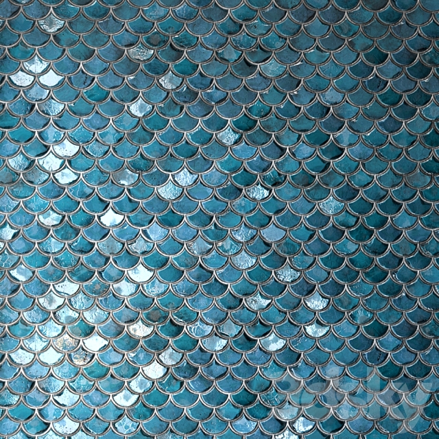 Teal Tile PBR Material-09 3DS Max Model - thumbnail 3