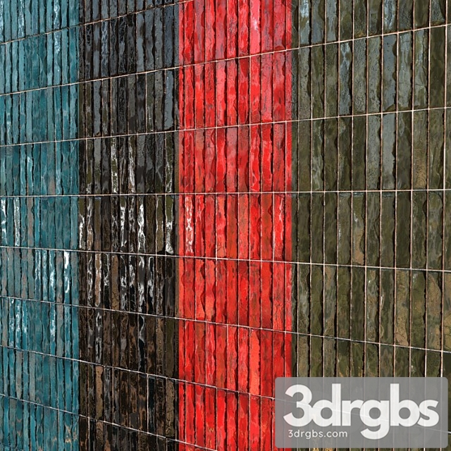 Teal tile pbr material-15 - thumbnail 1