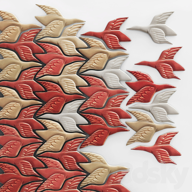 Tile Bird Pentaceramica 3DS Max Model - thumbnail 3