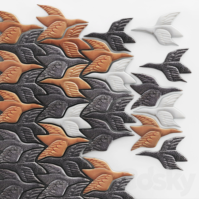 Tile Bird Pentaceramica 3DS Max Model - thumbnail 4