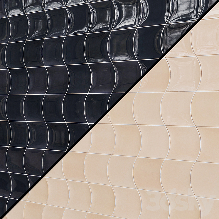 Tile Ceramic WAVE Equipe 3DS Max Model - thumbnail 2