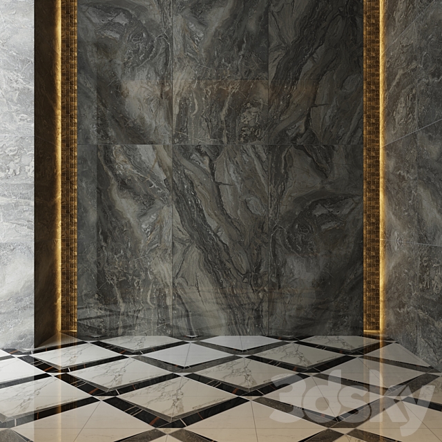 Tile Italon Charme Deluxe Set2 3DS Max Model - thumbnail 2