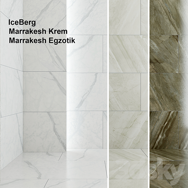 Tile Kale IceBerg Marrakesh Krem Egzotik 3DSMax File - thumbnail 1