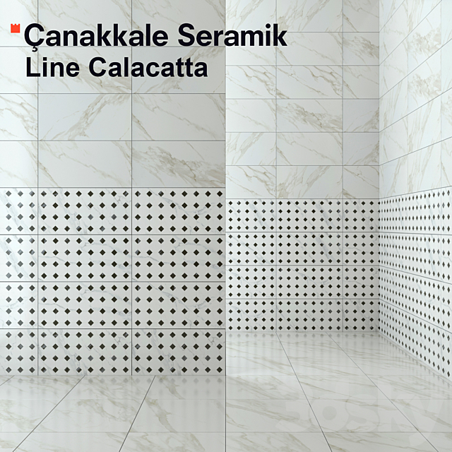 Tile Line Calacatta 3DS Max Model - thumbnail 2