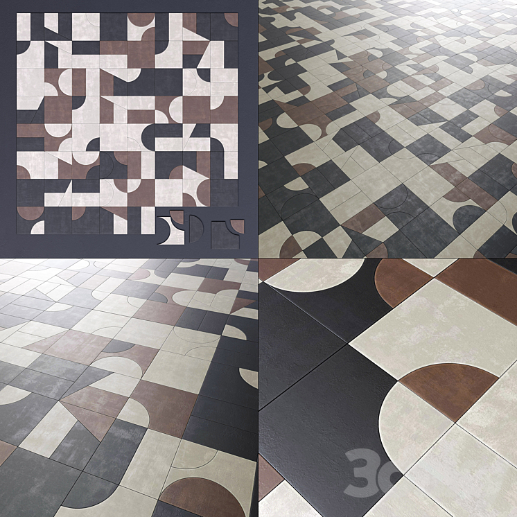 Tile Mutina Puzzle n1 3DS Max - thumbnail 1