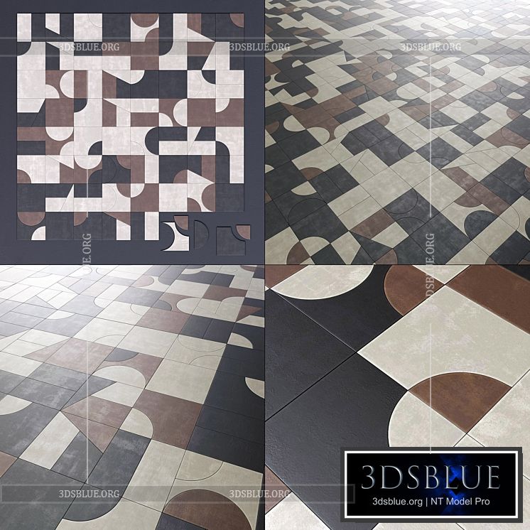 Tile Mutina Puzzle n1 3DS Max - thumbnail 3