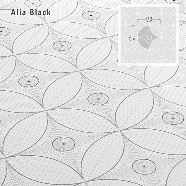 Tile Sicis SiciStone Alia Black 3DS Max Model - thumbnail 2